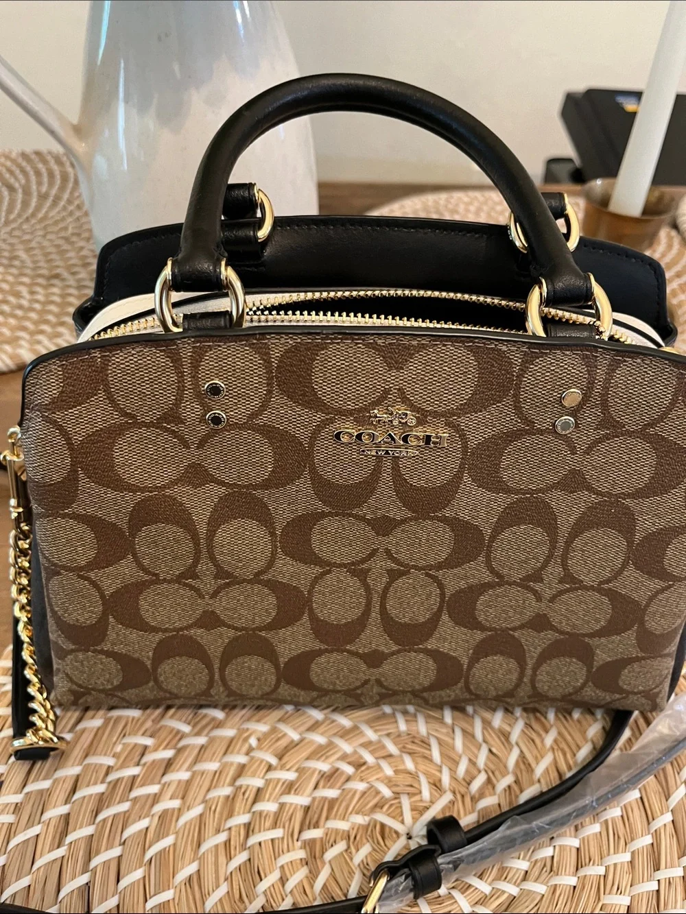 Coach signature crossbody bag